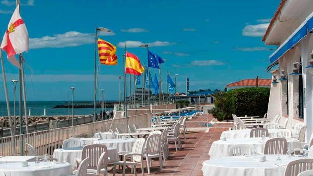 Terraza del Club de Mar de Sitges en una imagen de archivo
