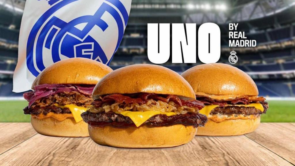 Uber Eats reparte hamburguesas de 'UNO', cadena de restaurantes del Real Madrid, en Ciudad de México