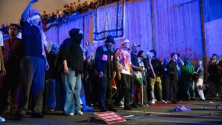 Manifestación a favor de Palestina y distubios finales en el Centro de Barcelona