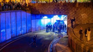 Manifestación a favor de Palestina y distubios finales en el Centro de Barcelona