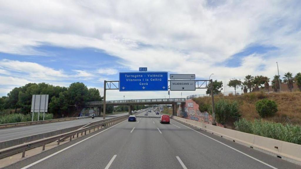 La C-32 a su paso por el Baix Llobregat en una imagen de archivo