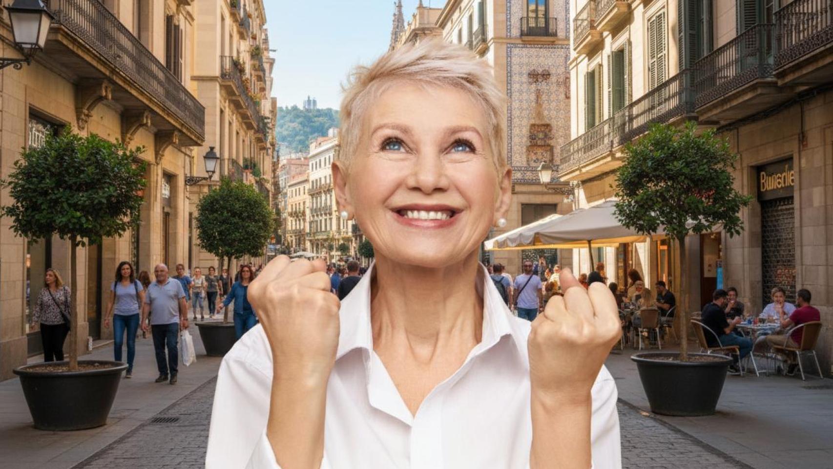 Jubilada en Barcelona / IA