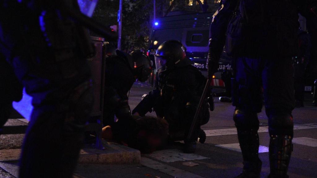 Manifestant detingut pels Mossos d'Esquadra