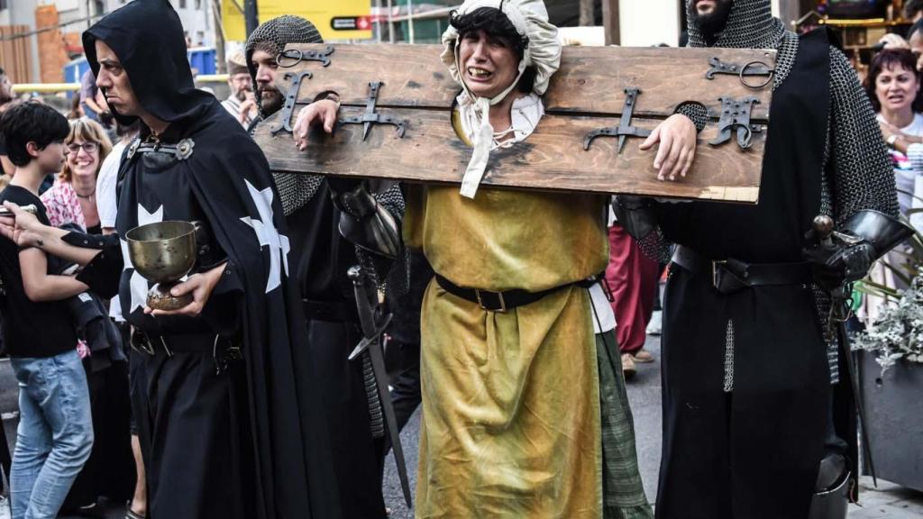 La Feria Medieval de la Creu Coberta durante una edición anterior en Barcelona
