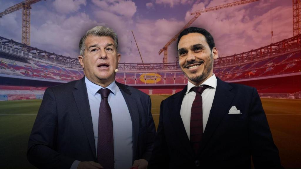 Joan Laporta y José María del Nido Carrasco en un montaje