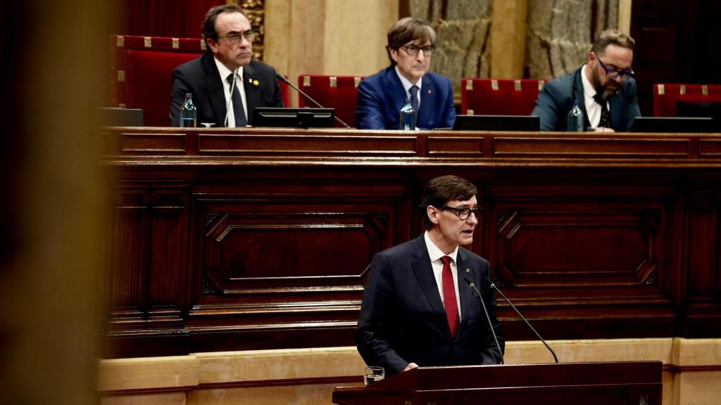 Salvador Illa y Josep Rull, en el Parlament por el segundo Debate de Política General del Govern del PSC