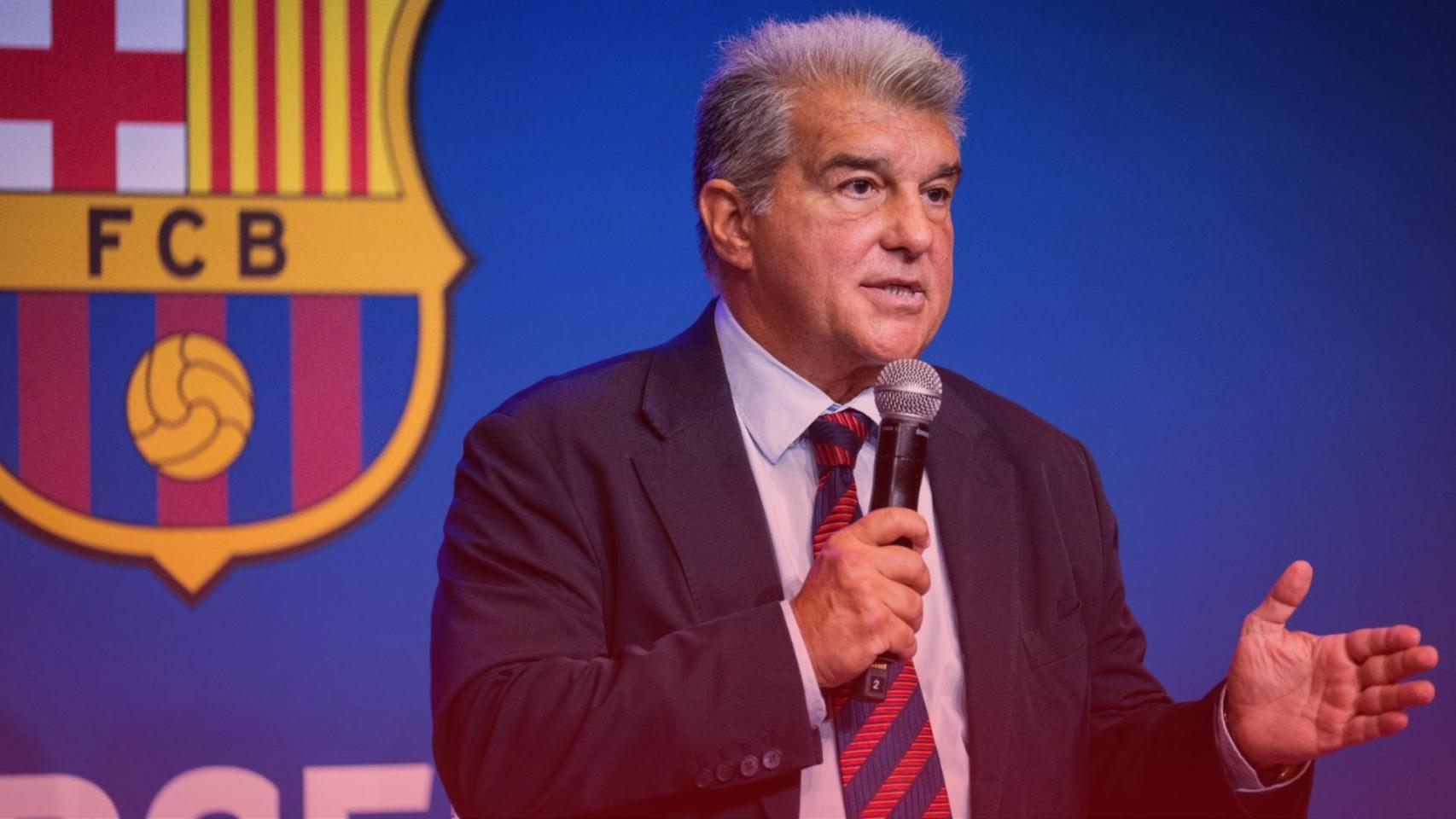 Joan Laporta, durante un acto como presidente del Barça en el Auditori 1899
