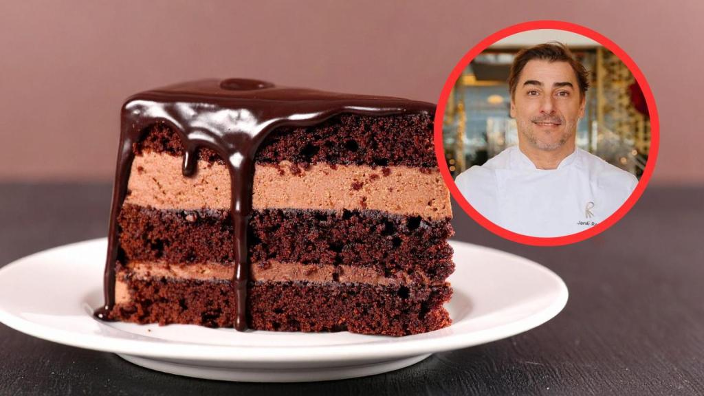 Jordi Roca y tarta de chocolate