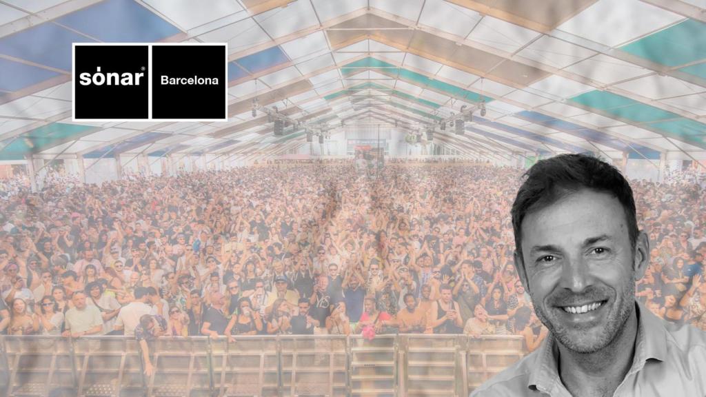 Logo del Sónar, imagen del festival y François Jozic, el nuevo máximo directivo