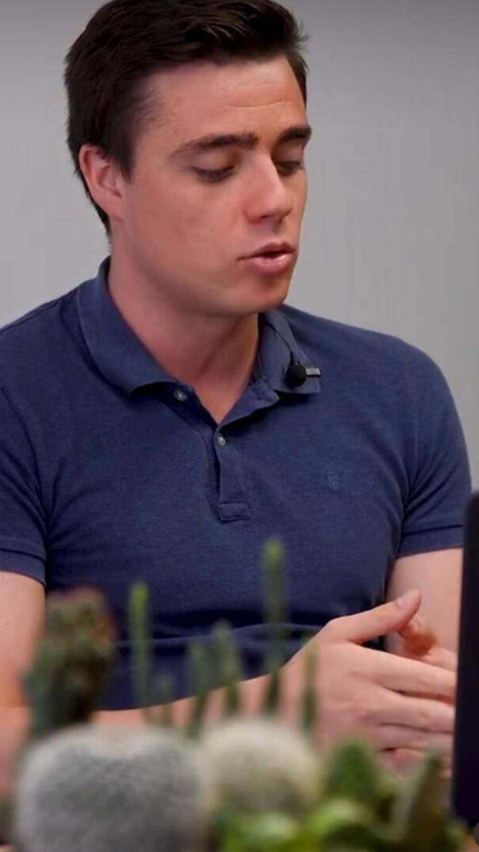 Armand Baucells, al despatx de Jaime Calvo