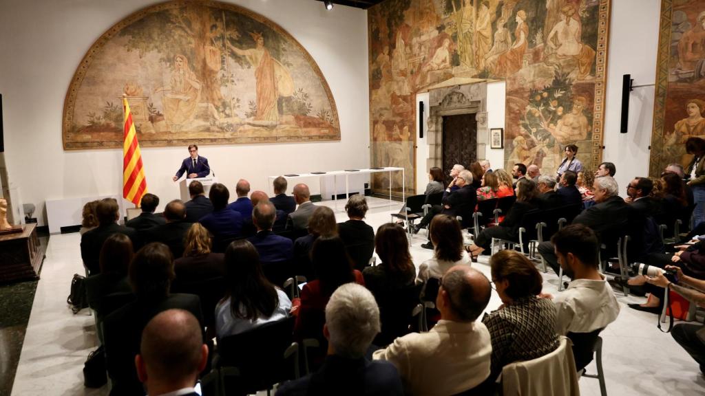 Presentación del acuerdo por el Centro Fraunhofer para la Teragnosis Aplicada, en el Palau de la Generalitat