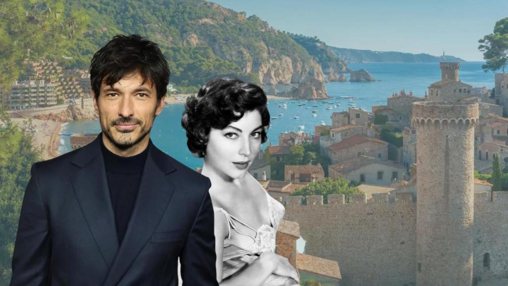 Fotomontaje de Andrés Velencoso y Ava Gardner sobre Tossa de Mar