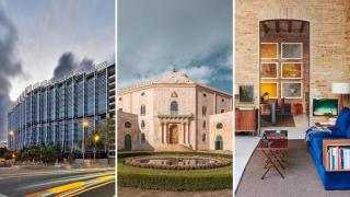 Fotomontaje con tres edificios ‘ocultos’ del 48h Open House Barcelona