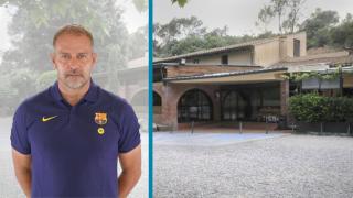 Fotomontaje del restaurante de Can Ferran y Hansi Flick