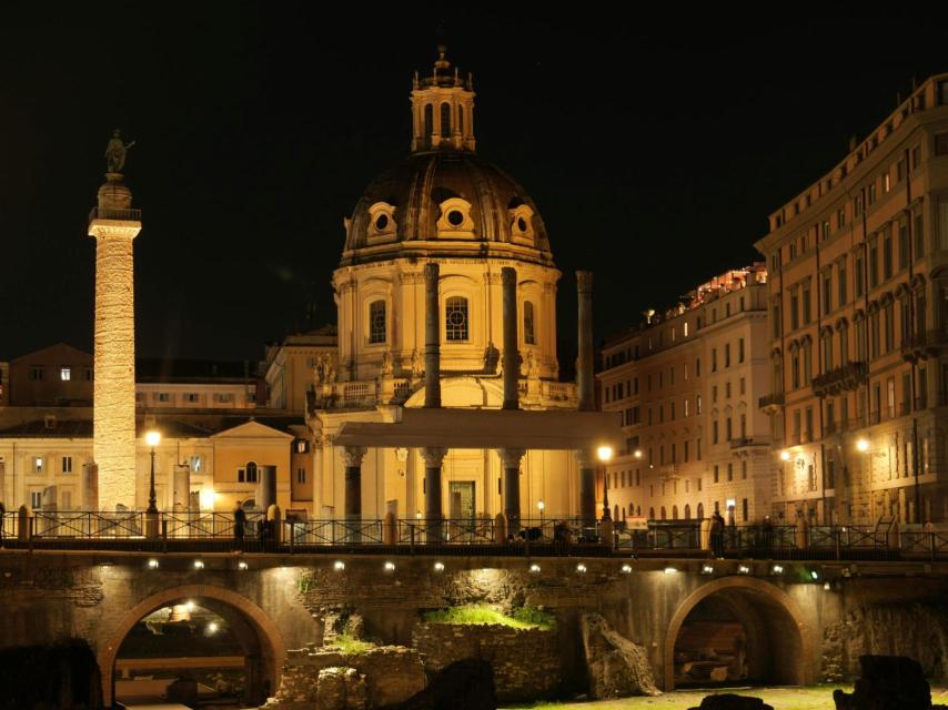 El Foro Trajano es uno de los vestigios que sobreviven de la Roma imperial