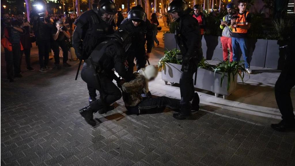 El detenido de la manifestación