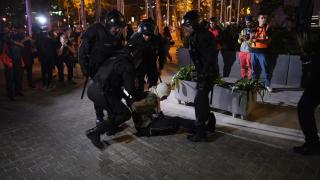 Un detenido por los Mossos d'Esquadra durante la manifestación