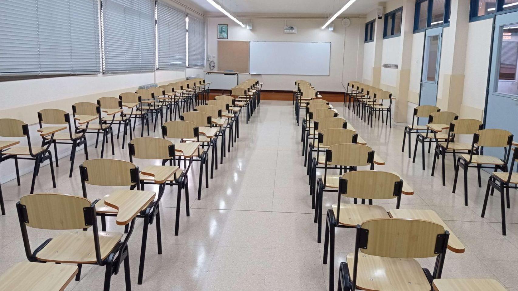 Aula del colegio Josep Obrer