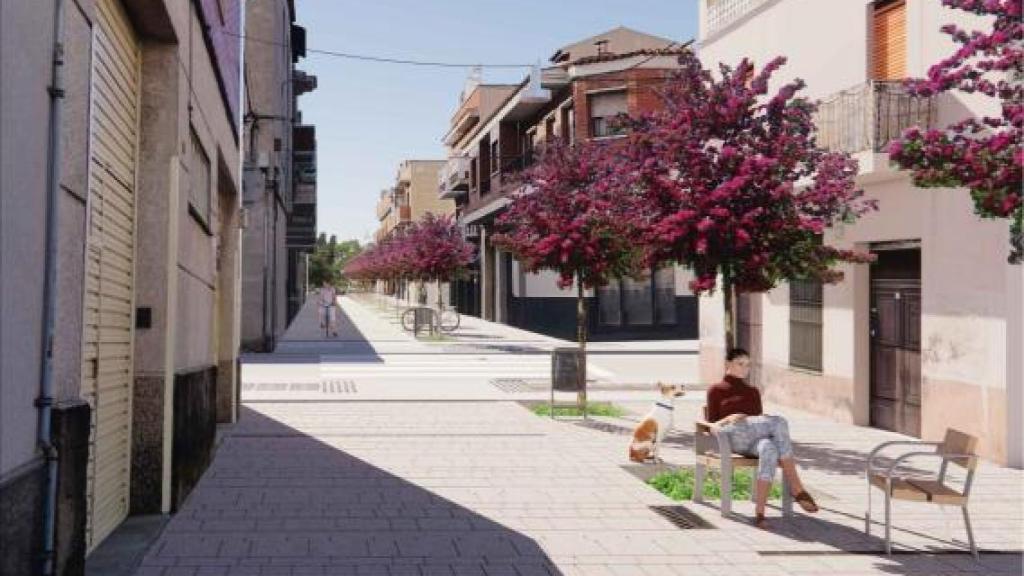 Render de la calle Esplugues en El Prat de Llobregat