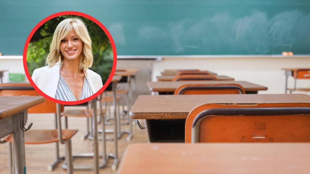 Susanna Griso y aula de colegio