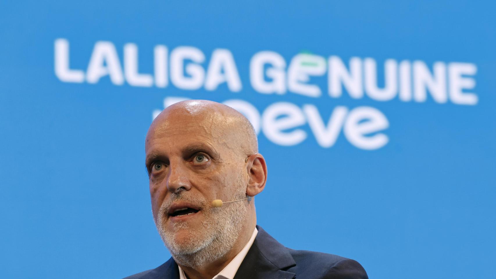 Javier Tebas, en la presentación del documental 'El Sentido'