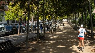 La pista objeto de la reforma junto a Can Dragó