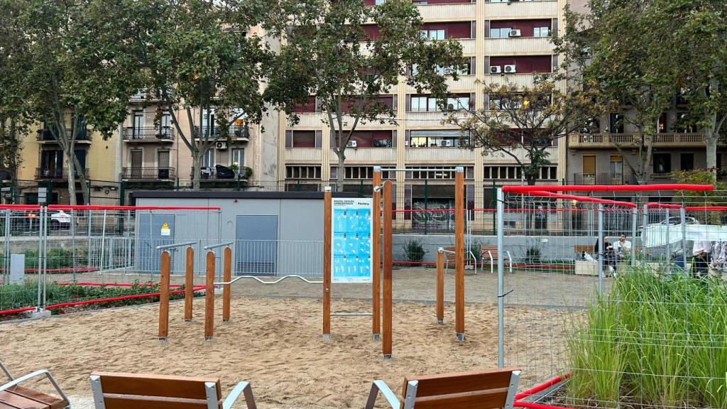Espai de cal·listènia en la nova zona verda
