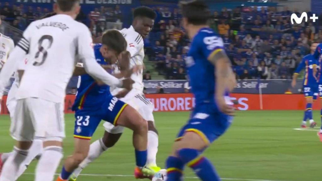 El posible penalti sobre Adrián Liso en el Getafe-Real Madrid