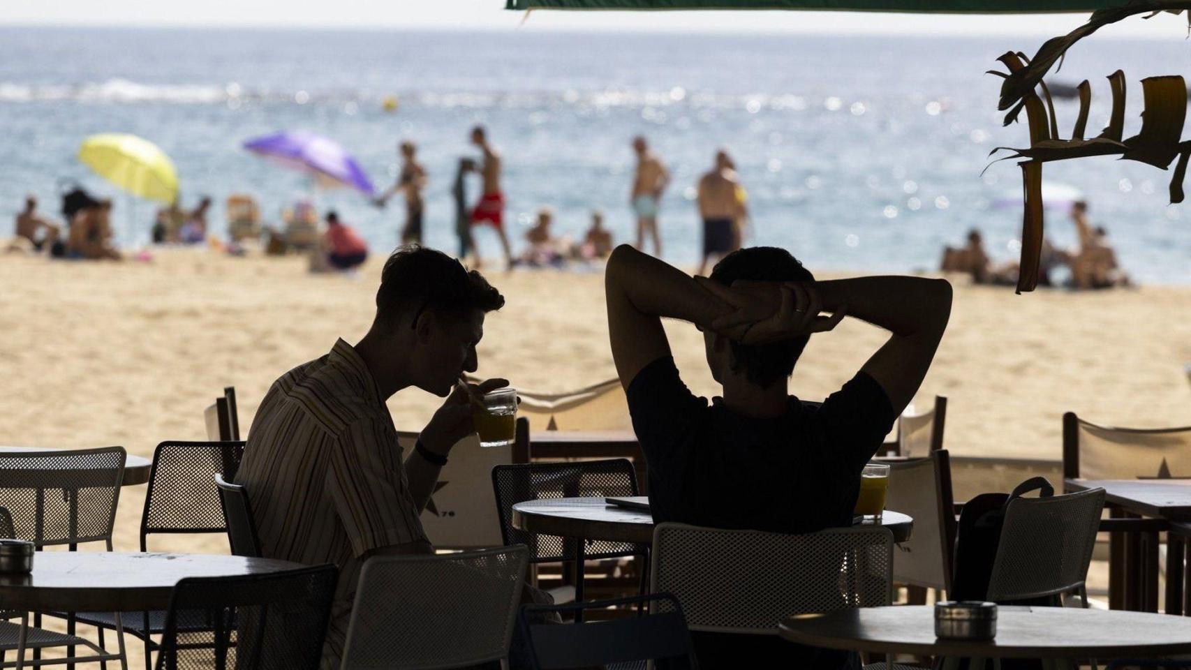 Chiringuito de playa en imagen de archivo