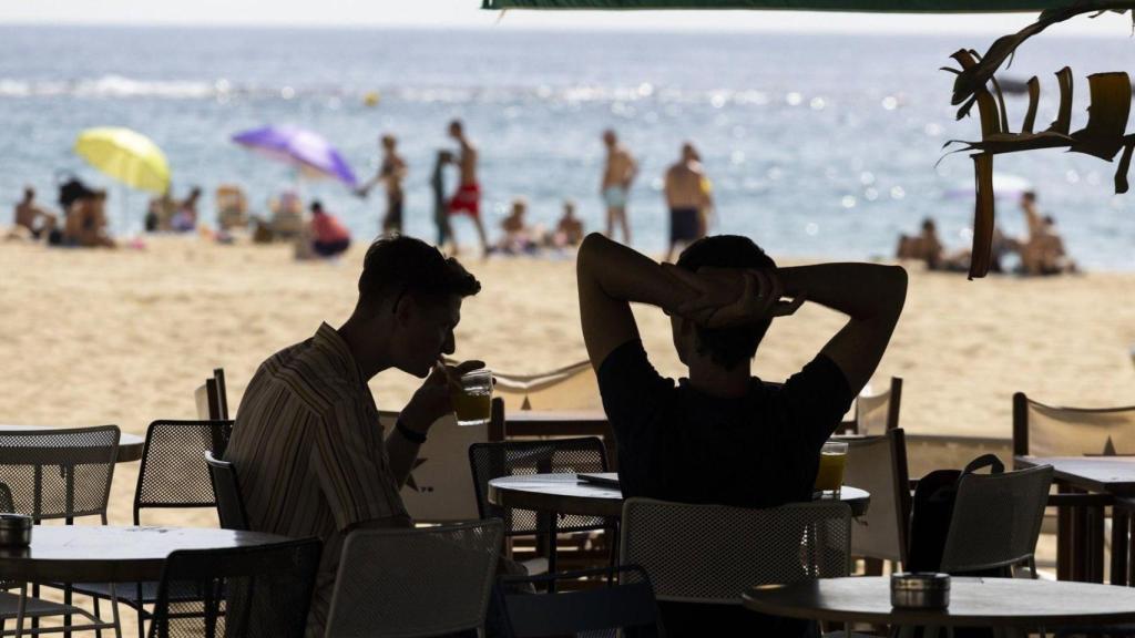 Chiringuito de playa en imagen de archivo