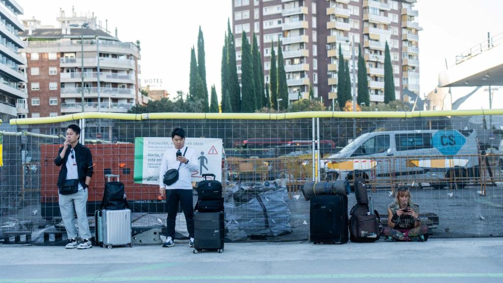 La estación de Sants en obras en el mes de octubre de 2025