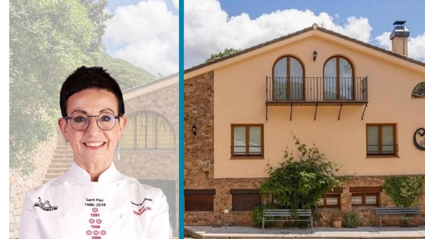Fotomontaje de Carme Ruscalleda con el restaurante Collsacreu
