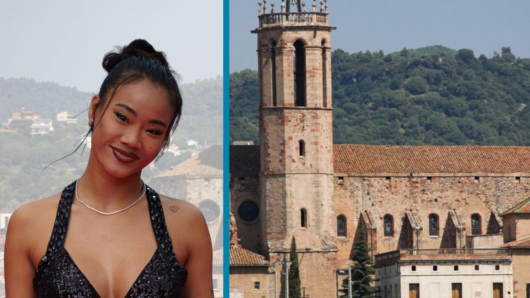 Montaje de Nona Sobo de Bailando con las estrellas en el pueblo dónde se crio