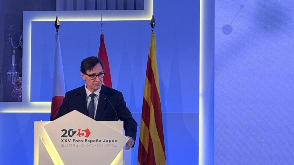 El presidente de la Generalitat, Salvador Illa, en la inauguración del Foro España-Japón 2025