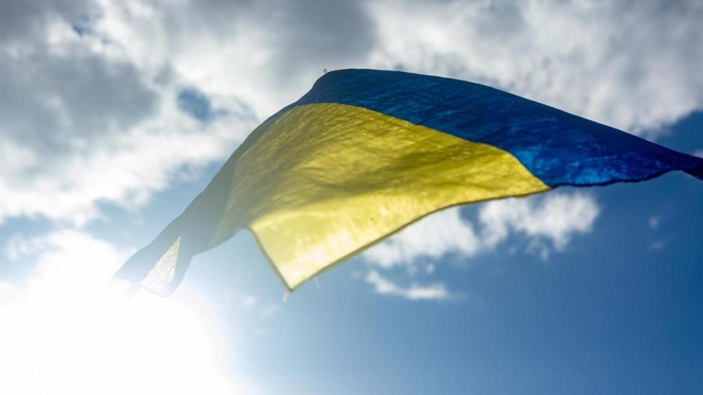 Una bandera ucraniana