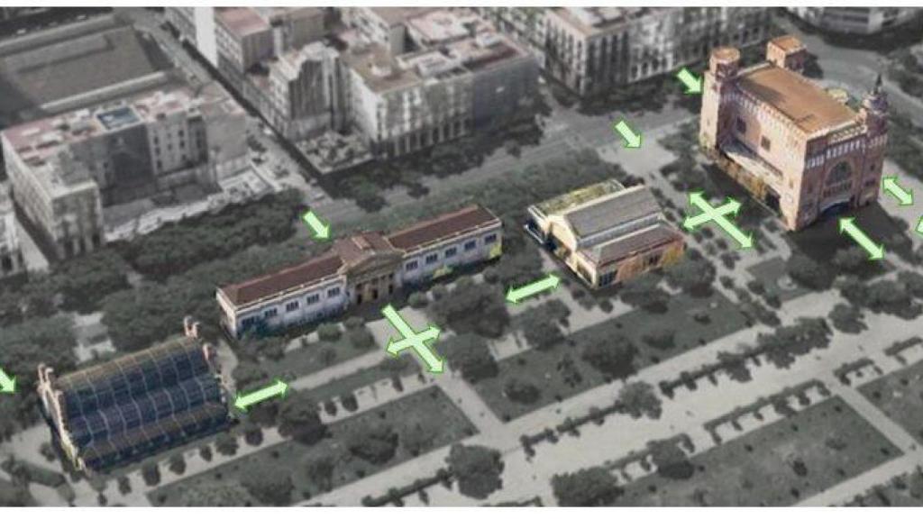 Plànols de les obres de l'Umbracle del Parc de la Ciutadella