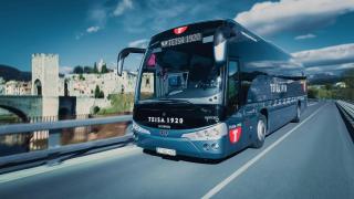 Un autobús de Teisa que conecta Olot con Barcelona