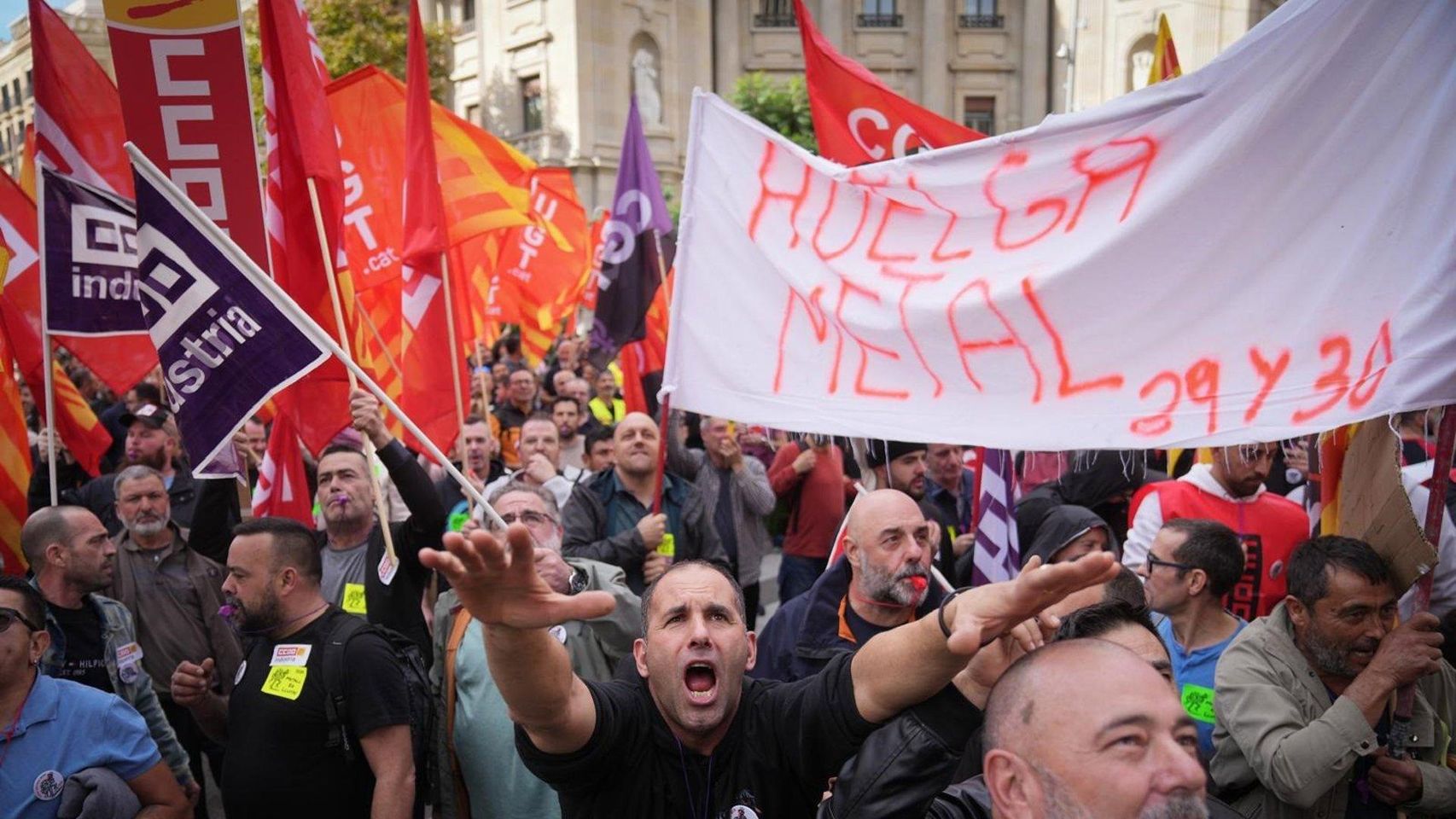 Segunda jornada de huelga del metal en Barcelona: nuevas protestas y ...