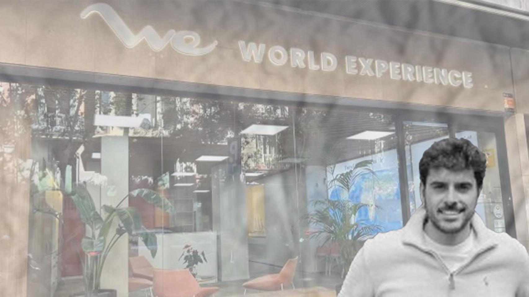 Fotomontaje de la oficina de World Experience y el director general, Edgar Puig