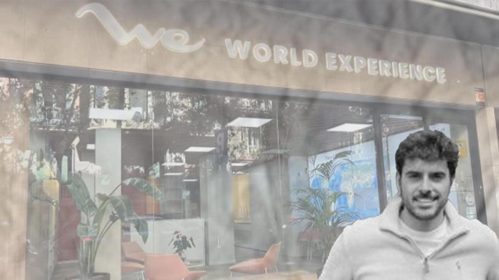 Fotomontaje de la oficina de World Experience y el director general, Edgar Puig