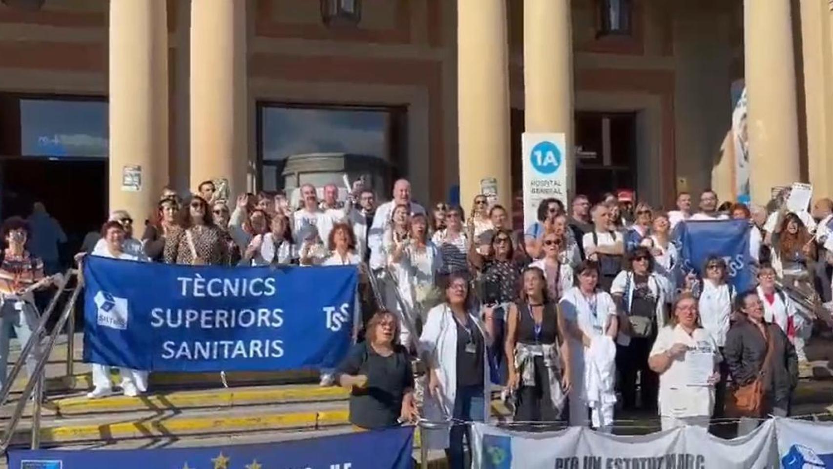 Manifestación de los profesionales sanitarios en una foto de archivo