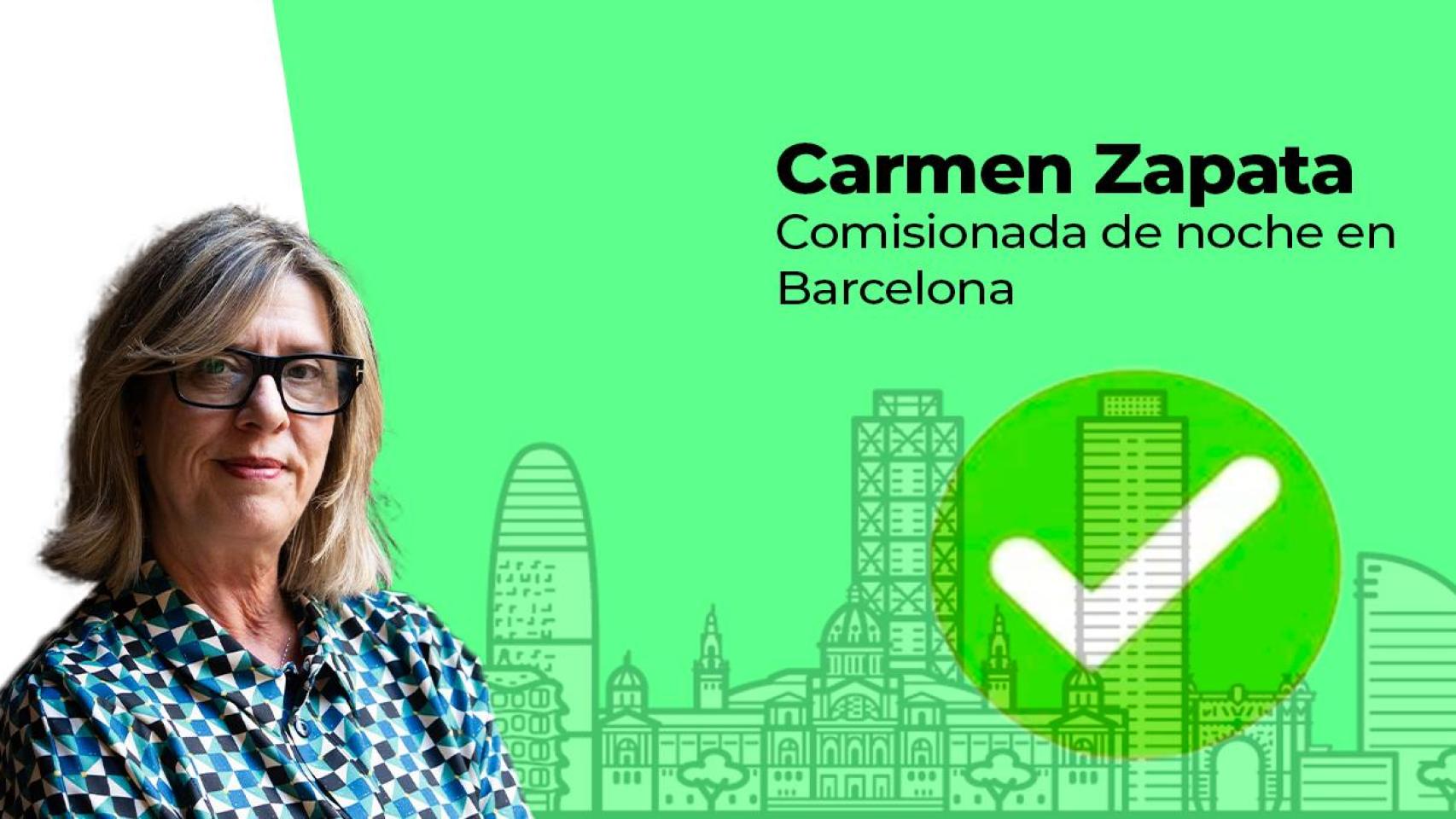 Carmen Zapata, comisionada de noche en Barcelona