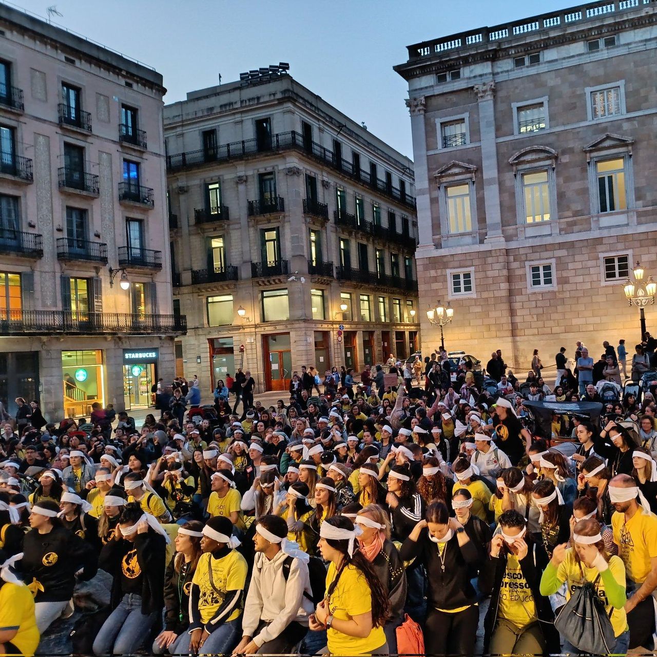 Manifestació de les treballadores d'escoles bressol de Barcelona