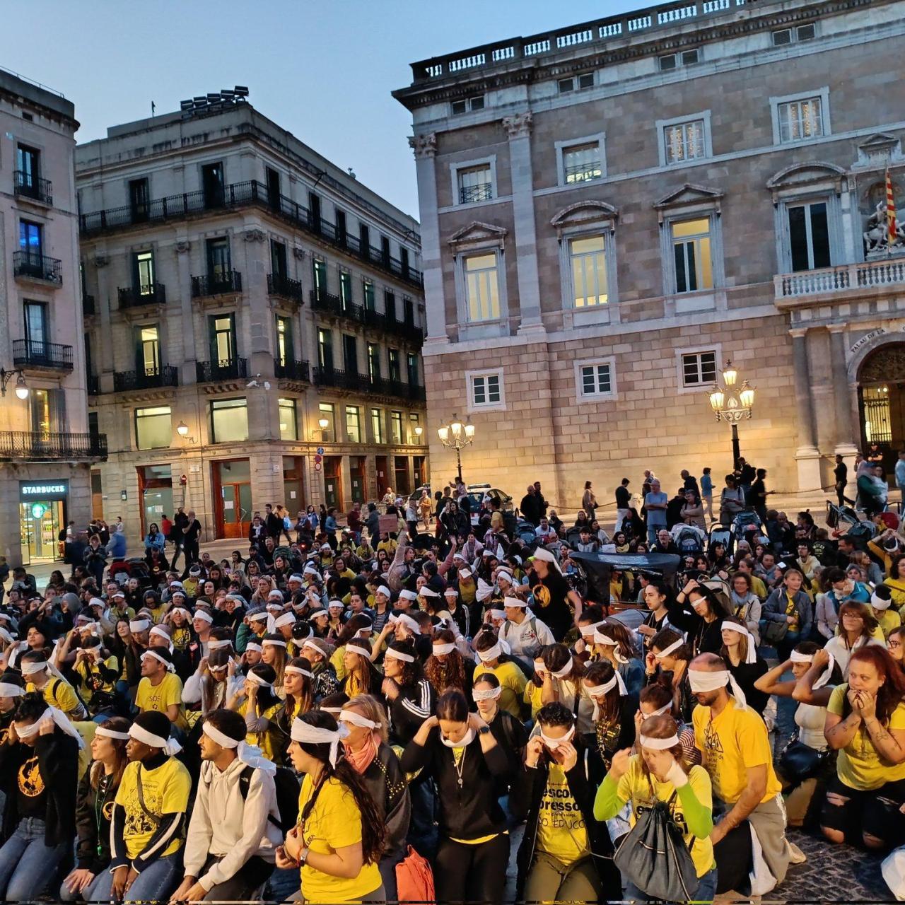 Manifestación de las trabajadoras de escuelas infantiles de Barcelona