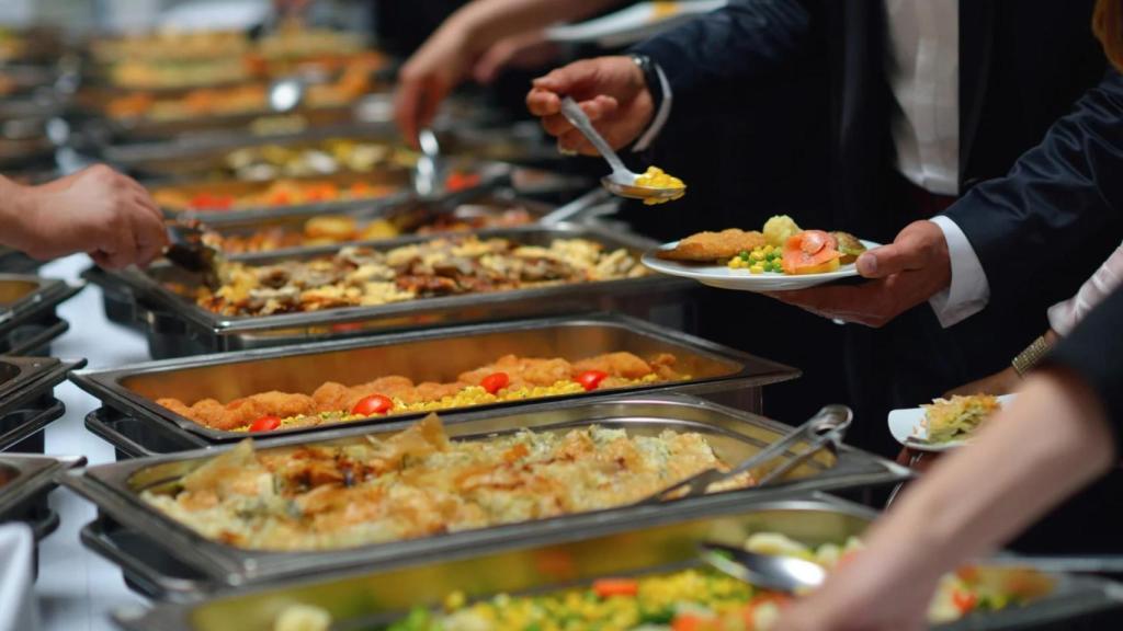 Un buffet libre en una imagen de archivo