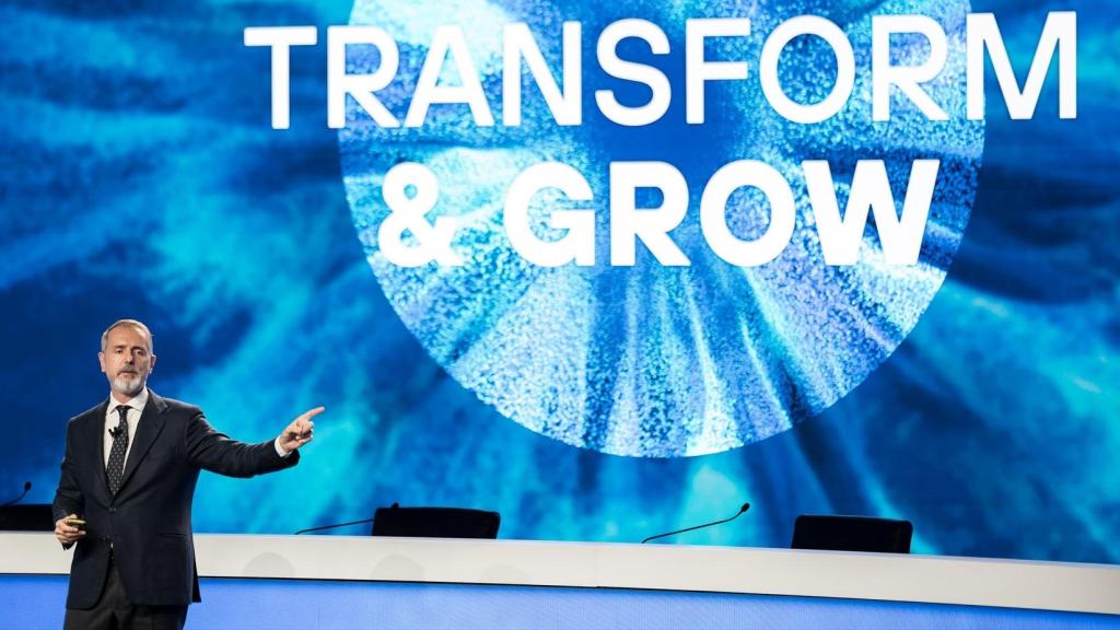 Marc Murtra, presidente de Telefónica, durante la presentación del plan estratégico 2026-2030 / EP