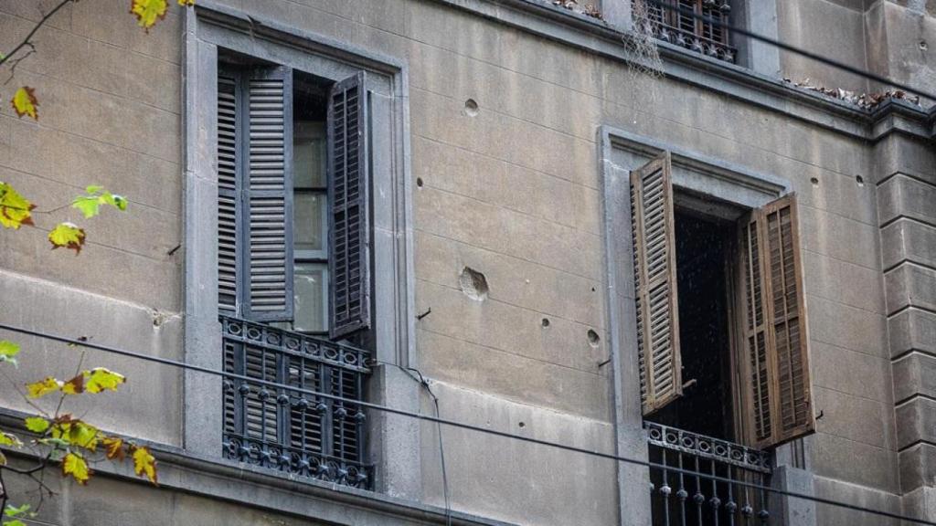 Fachada de las casernas militares de Wellington en Barcelona