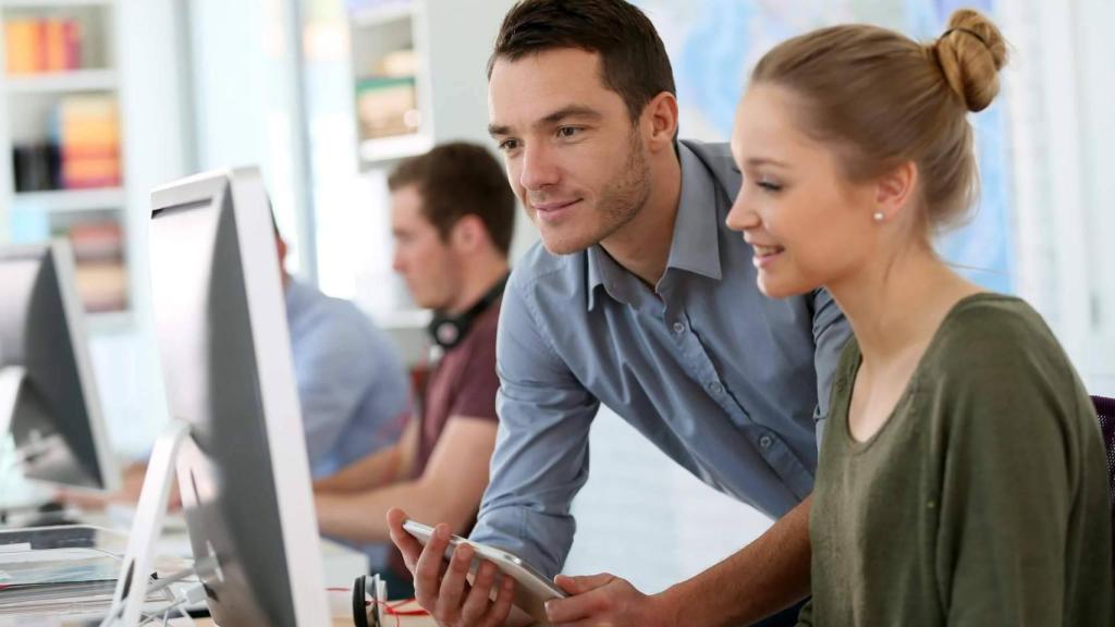 Treballadors en una empresa