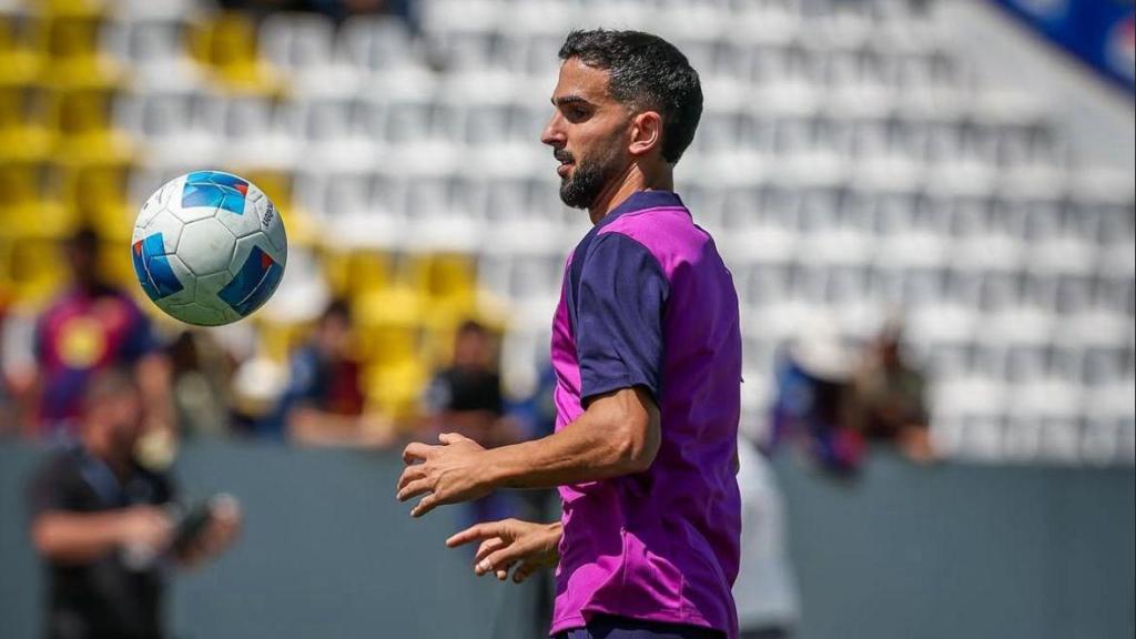Martín Montoya con los 'Barça Legends'
