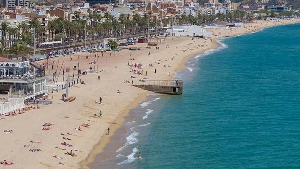 Platja de Badalona en una imatge d’arxiu